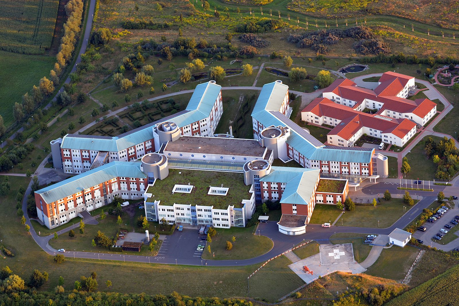 KMG Klinikum Güstrow - Luftaufnahme