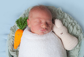 Richard Stacker aus Brück, geboren am 01.04.2026 mit 3480 g und 51 cm. Eltern: Annelie und Jens Foto: Station/privat