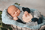 Oskar Havemann aus Fünfseen, geb. am 21.01.2025 um 0.20 Uhr, 55 cm, 3890 g. Foto: Bensing-Brandt