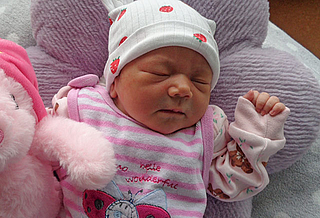 Am 21.08.2026 ist Sorea Thaqi aus Sondershausen geboren, mit 3540 g und 52 cm. Foto: Station/privat