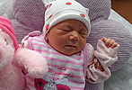 Am 21.08.2026 ist Sorea Thaqi aus Sondershausen geboren, mit 3540 g und 52 cm. Foto: Station/privat