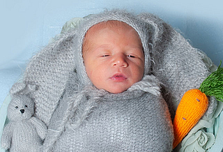 Dorian aus Luckenwalde, geboren mit 3545 g und 51 cm. Foto: Station/privat