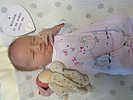 Olivia aus Greußen, geboren am 04.01.2026 mit 3370 g und 52 cm. Foto: Station/privat