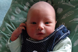 Janis Silvio Woite aus Sondershausen, geboren am 19.02.2026 mit 3420 g und 50 cm. Eltern: Melanie Menge und Sebastian Woite. Foto: Station/privat